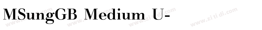 MSungGB Medium U字体转换